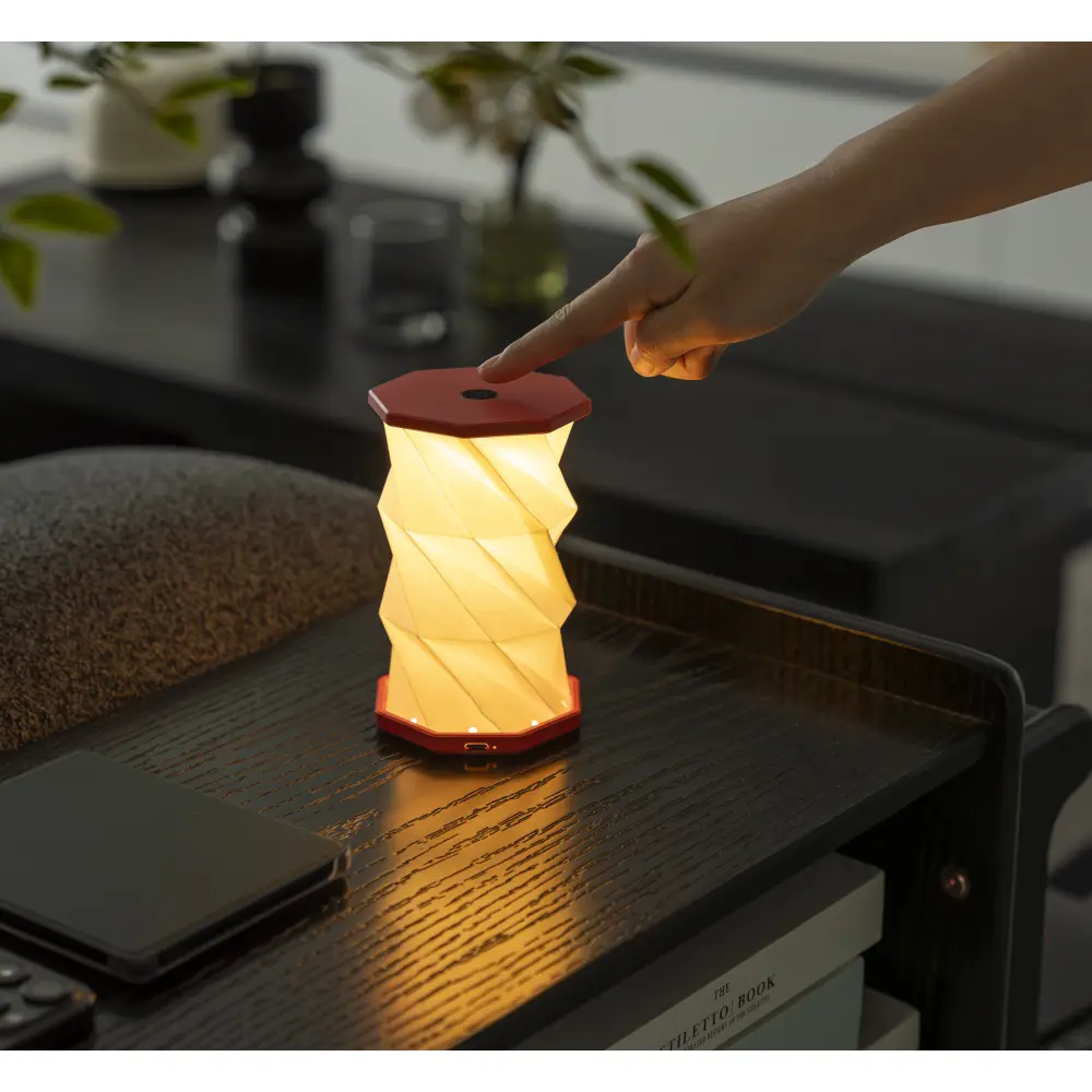 Mini lampa Twist Hexagon Coral Red - obrazek 5