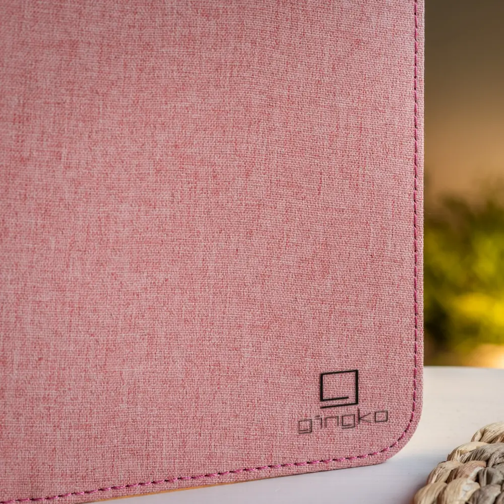Duża lampa książka Smart Book Blush Pink - wykończenie tkaniną - obrazek 11