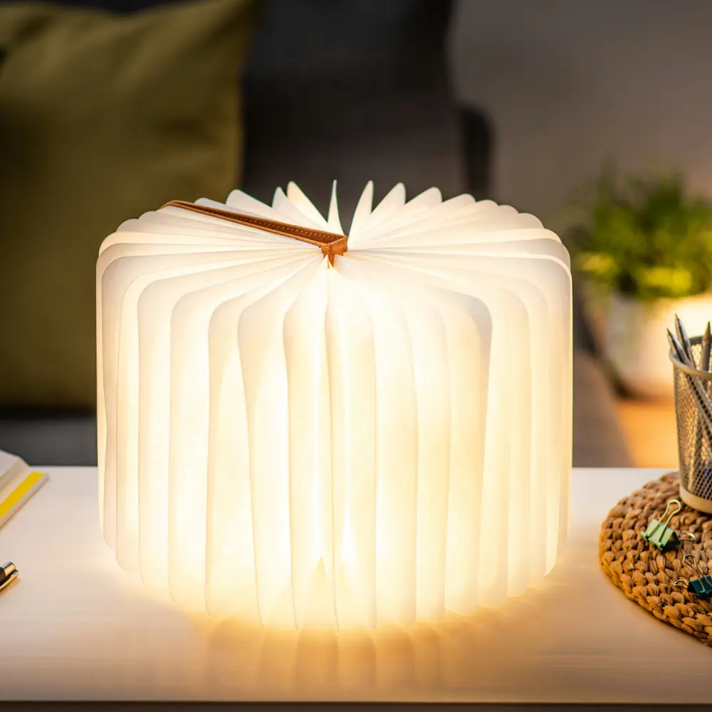 Duża lampa książka Smart Book Harmony Orange - wykończenie tkaniną - obrazek 10
