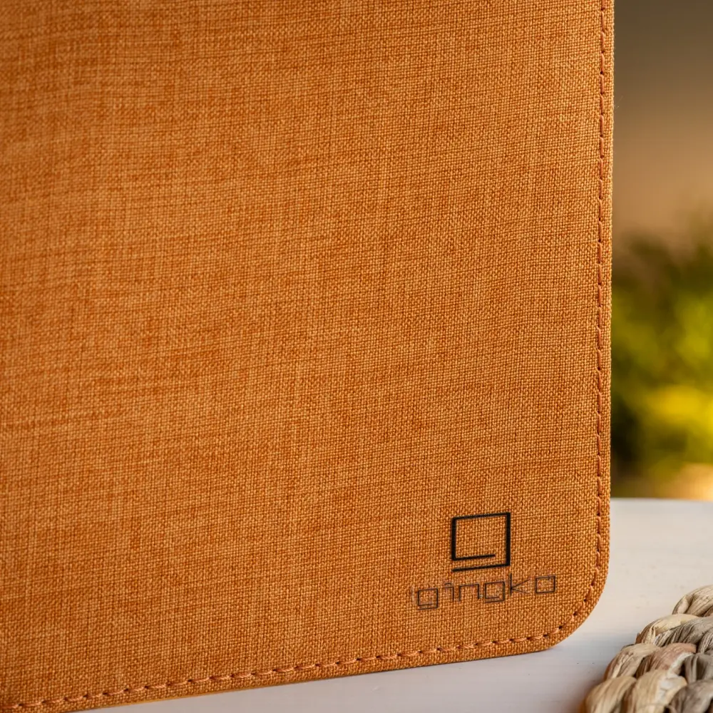 Duża lampa książka Smart Book Harmony Orange - wykończenie tkaniną - obrazek 4