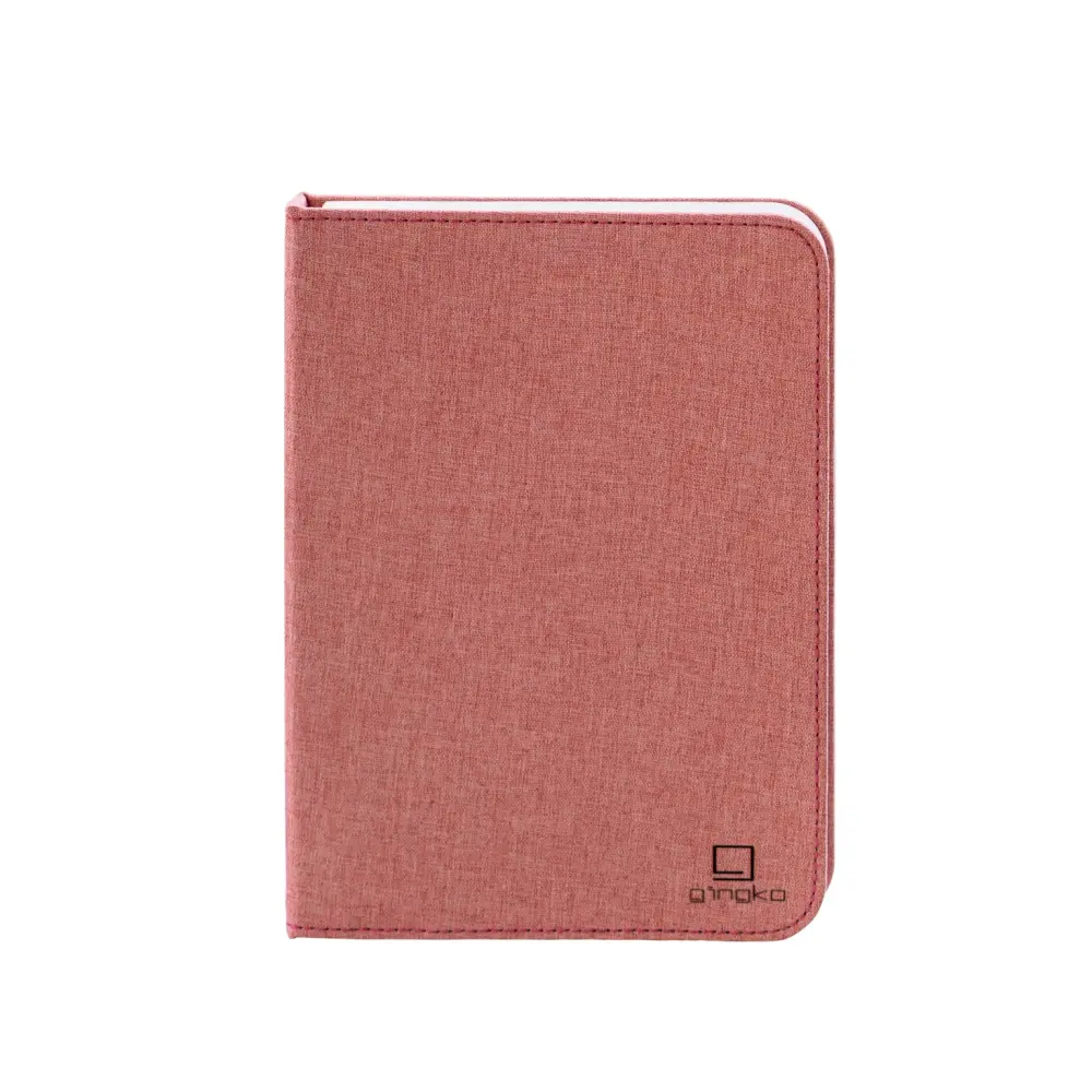 Mini Lampa książka Smart Book Blush Pink - wykończenie tkaniną