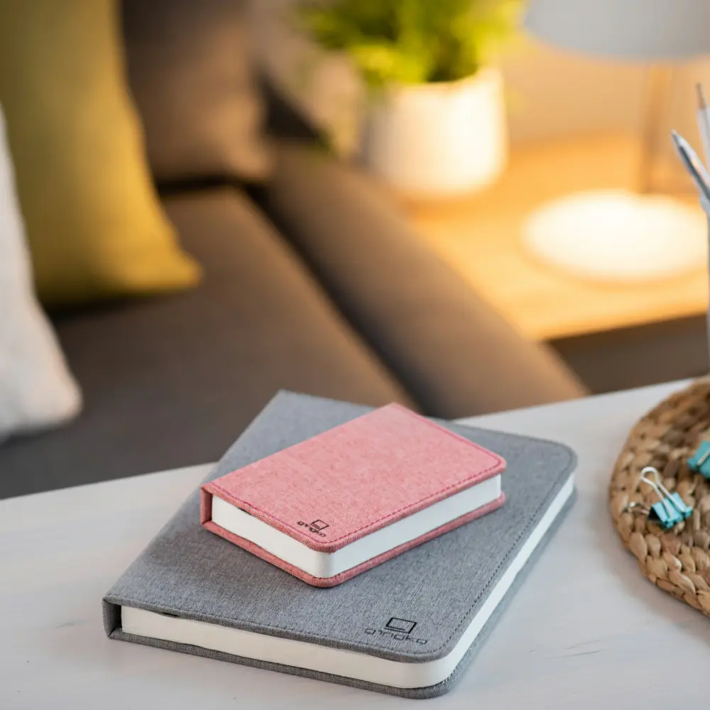 Duża lampa książka Smart Book Urban Grey - wykończenie tkaniną - obrazek 5