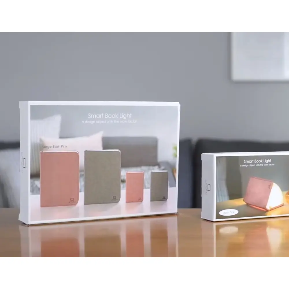 Mini Lampa książka Smart Book Blush Pink - wykończenie tkaniną - obrazek 11