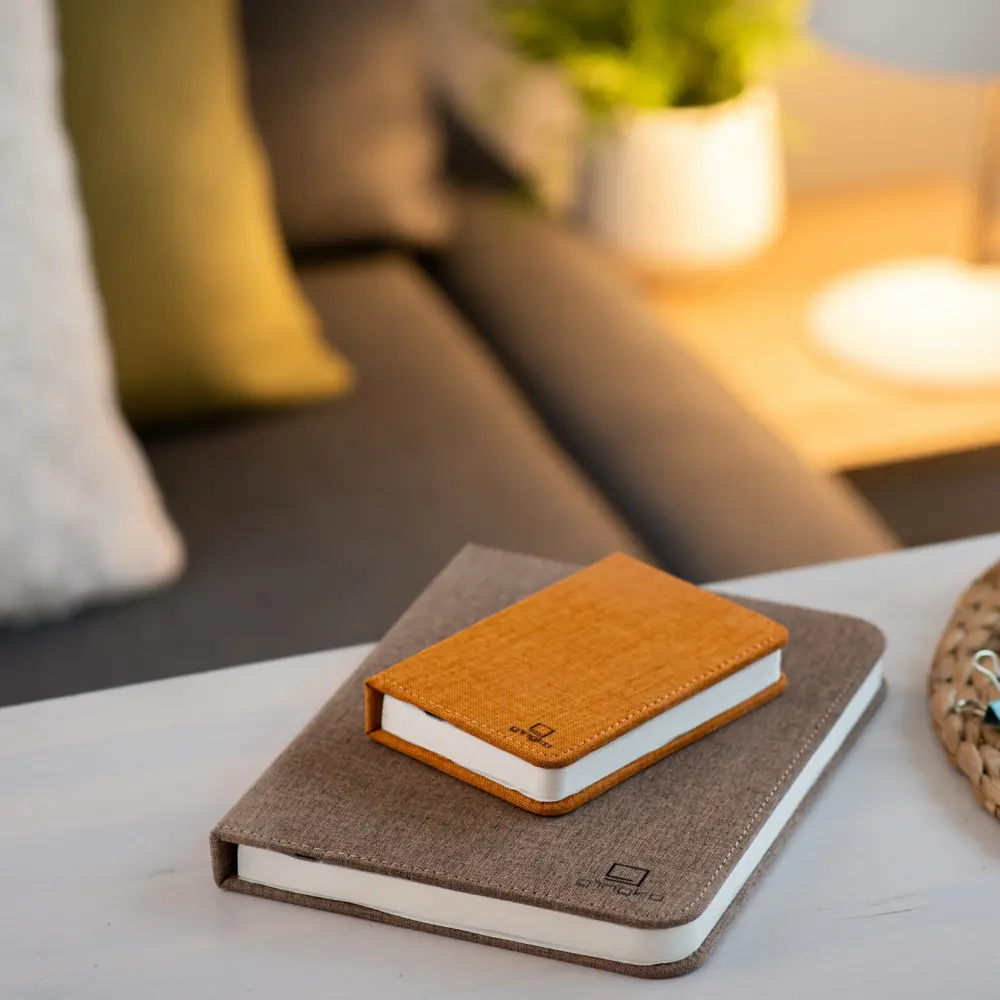 Mini Lampa książka Smart Book Harmony Orange - wykończenie tkaniną - obrazek 2