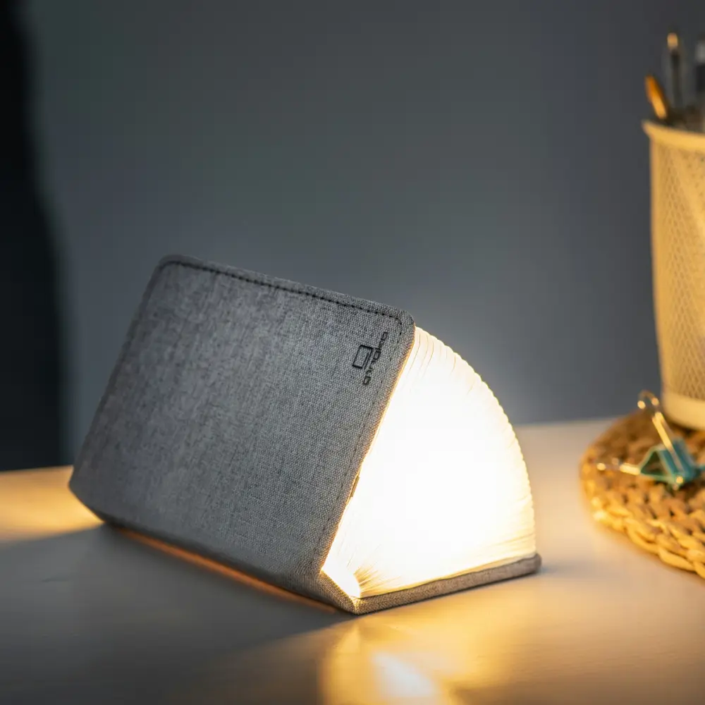 Mini Lampa książka Smart Book Urban Grey - wykończenie tkaniną - obrazek 4