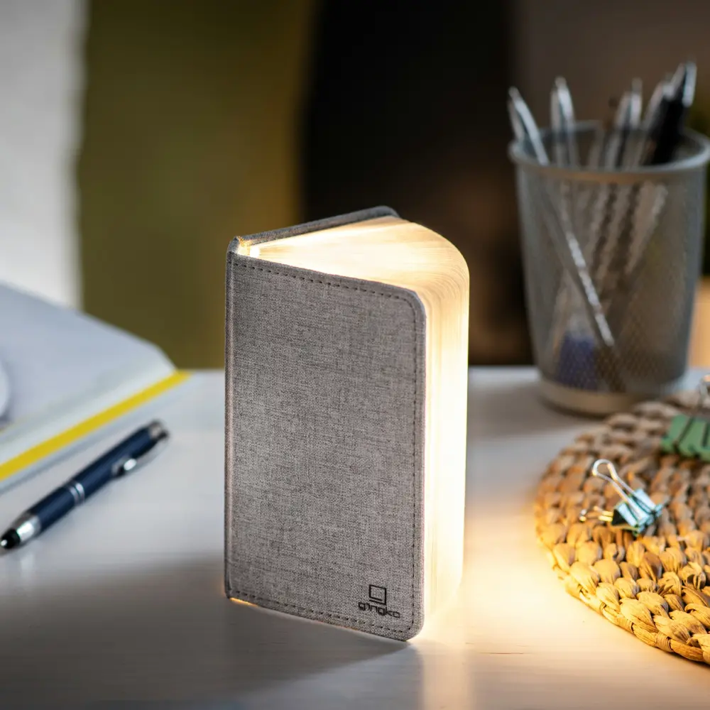 Mini Lampa książka Smart Book Urban Grey - wykończenie tkaniną - obrazek 7