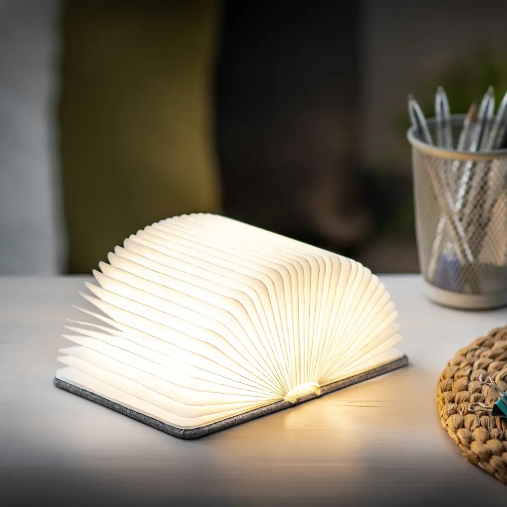 Mini Lampa książka Smart Book Urban Grey - wykończenie tkaniną - obrazek 9