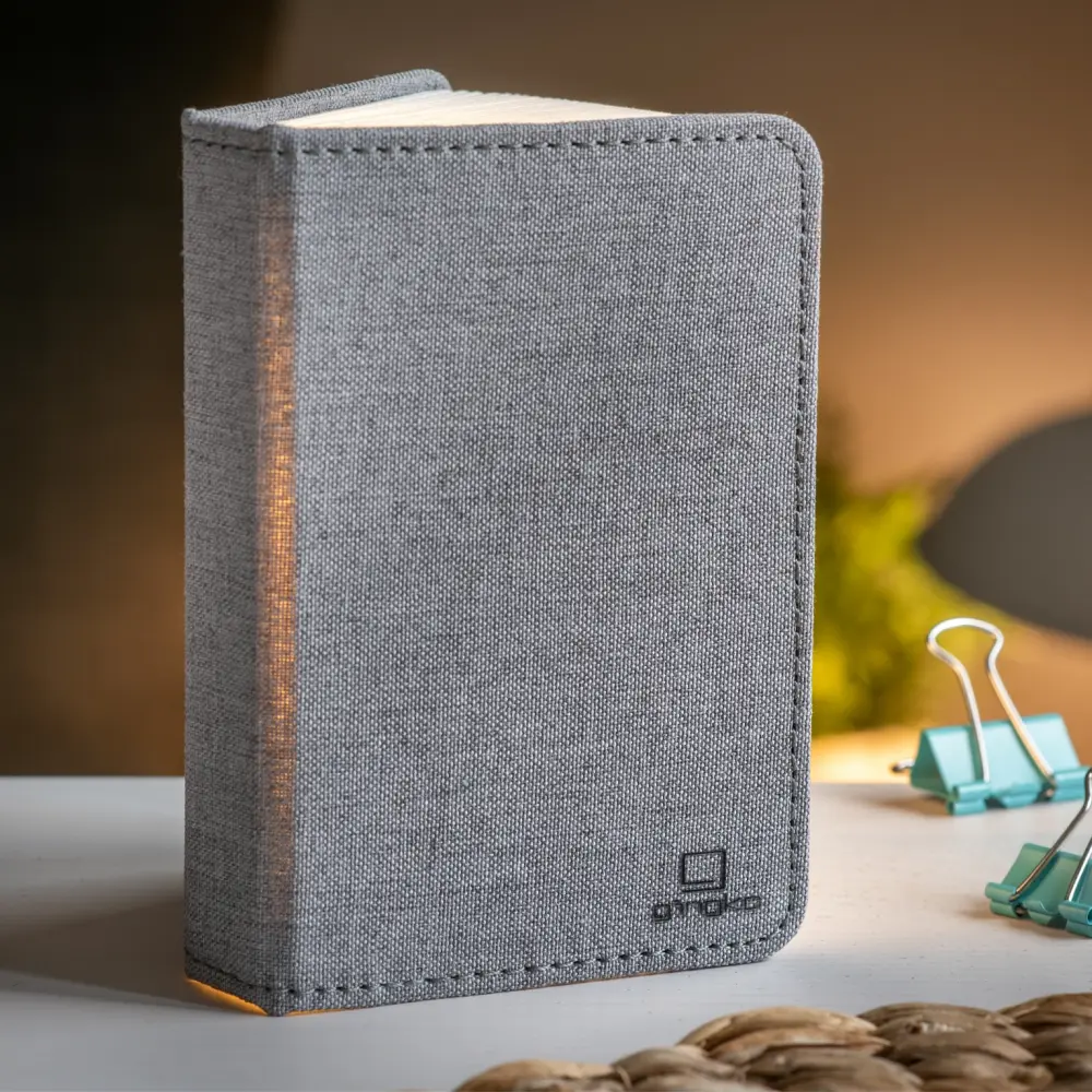 Mini Lampa książka Smart Book Urban Grey - wykończenie tkaniną - obrazek 10