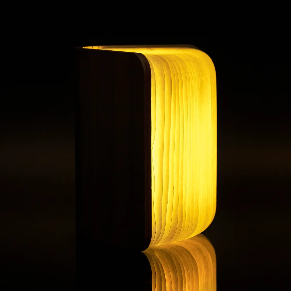 Mini Lampa książka Smart Book Walnut - wykończenie naturalne drewno - obrazek 6