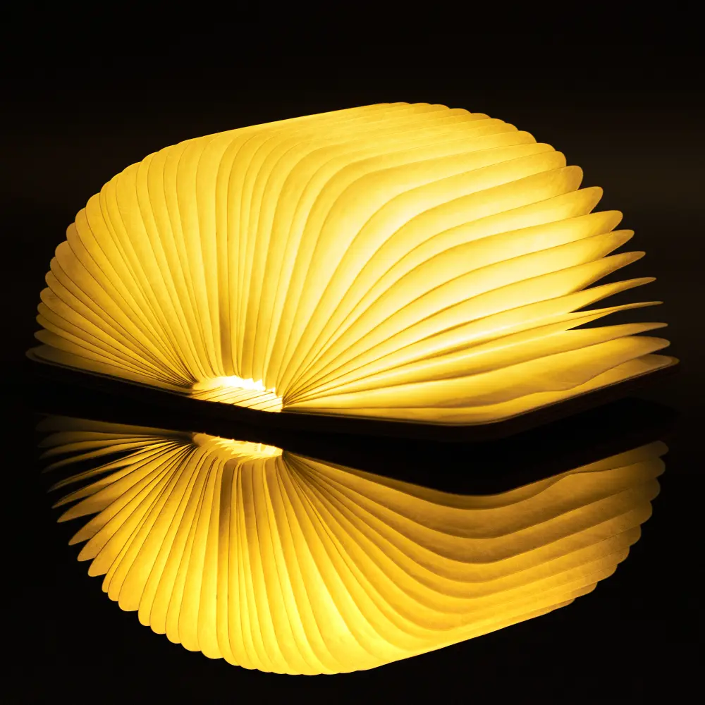 Mini Lampa książka Smart Book Walnut - wykończenie naturalne drewno - obrazek 8