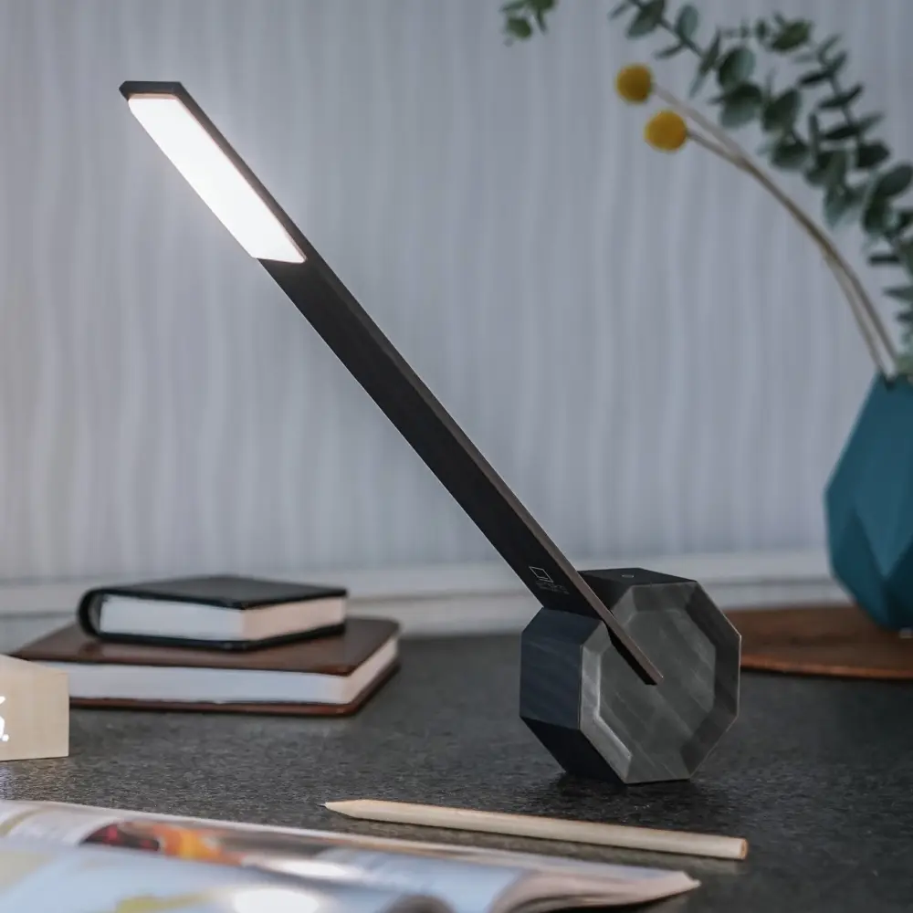Octagon One przenośna lampa biurkowa. Czarny - obrazek 5