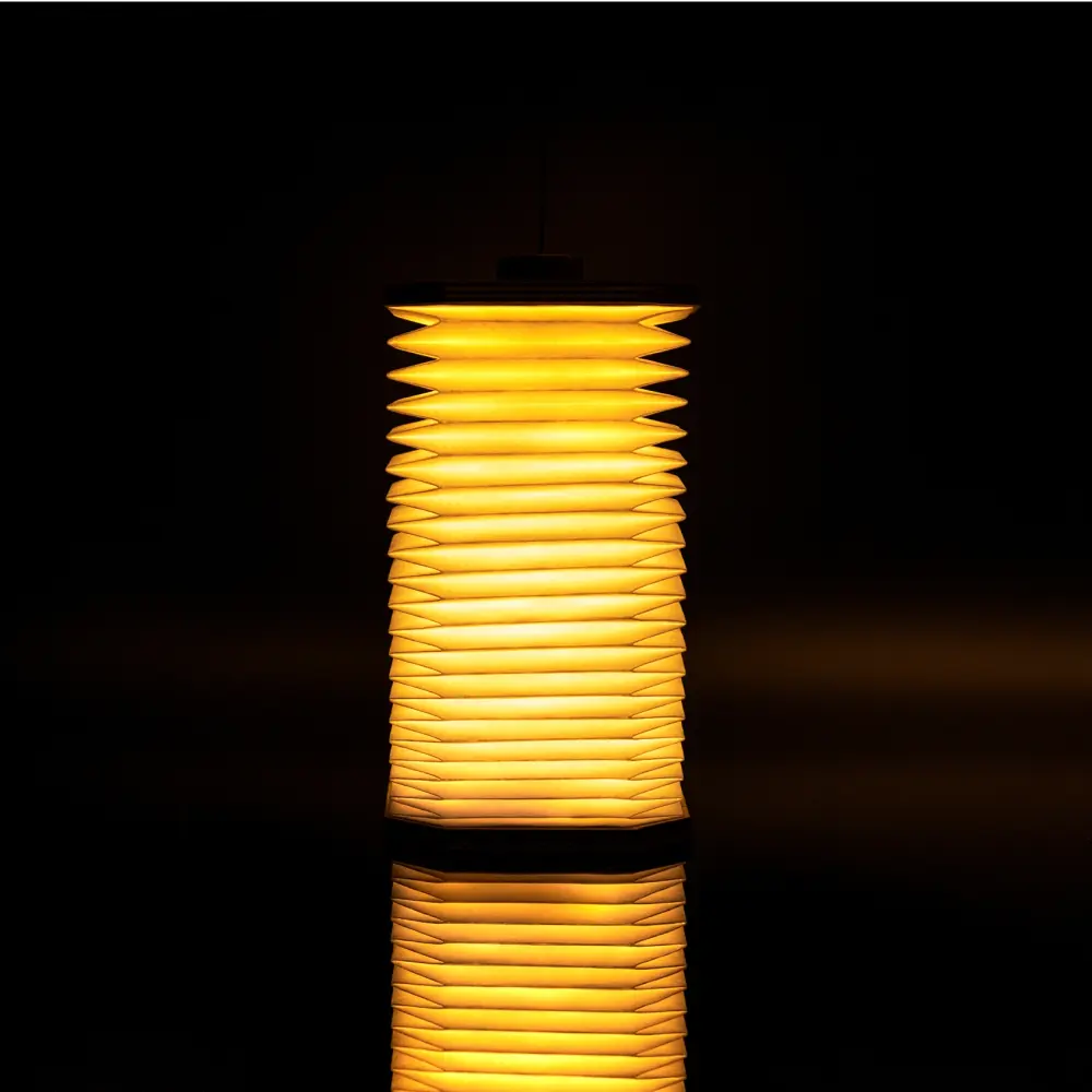 Inteligentna lampa akordeonowa Natural Bamboo Wood - obrazek 7