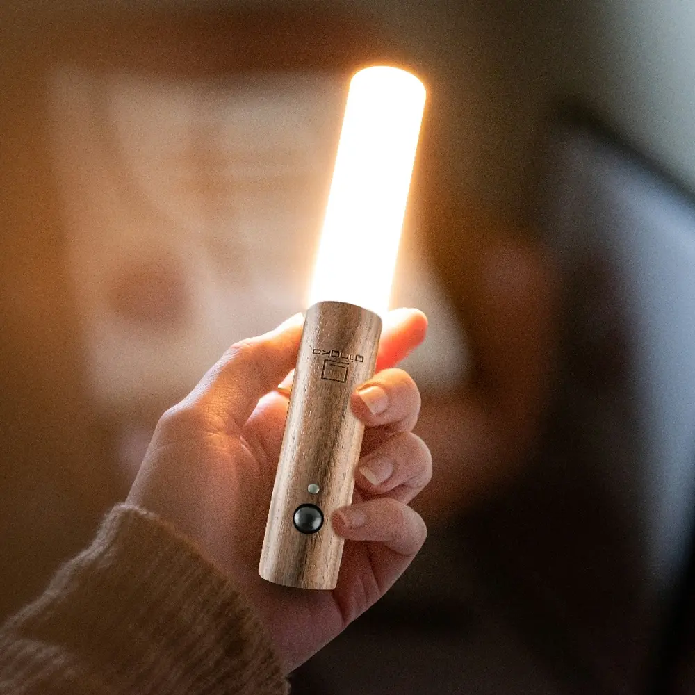 Lampa Smart Baton Light Natural Walnut Wood - obrazek 2