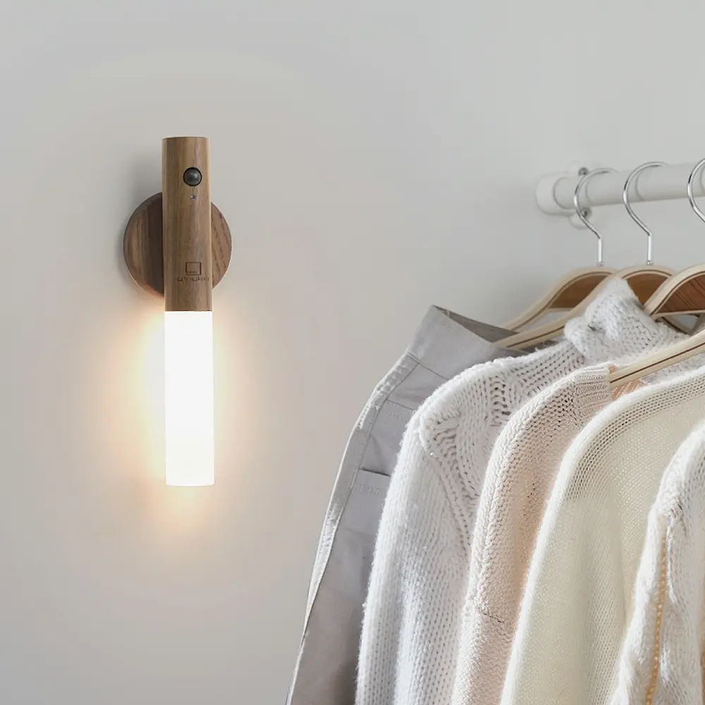 Lampa Smart Baton Light Natural Walnut Wood - obrazek 7