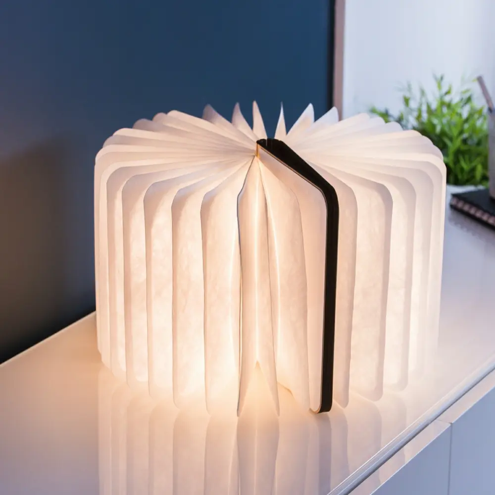Duża lampa książka Smart Book Maple - wykończenie naturalne drewno - obrazek 10