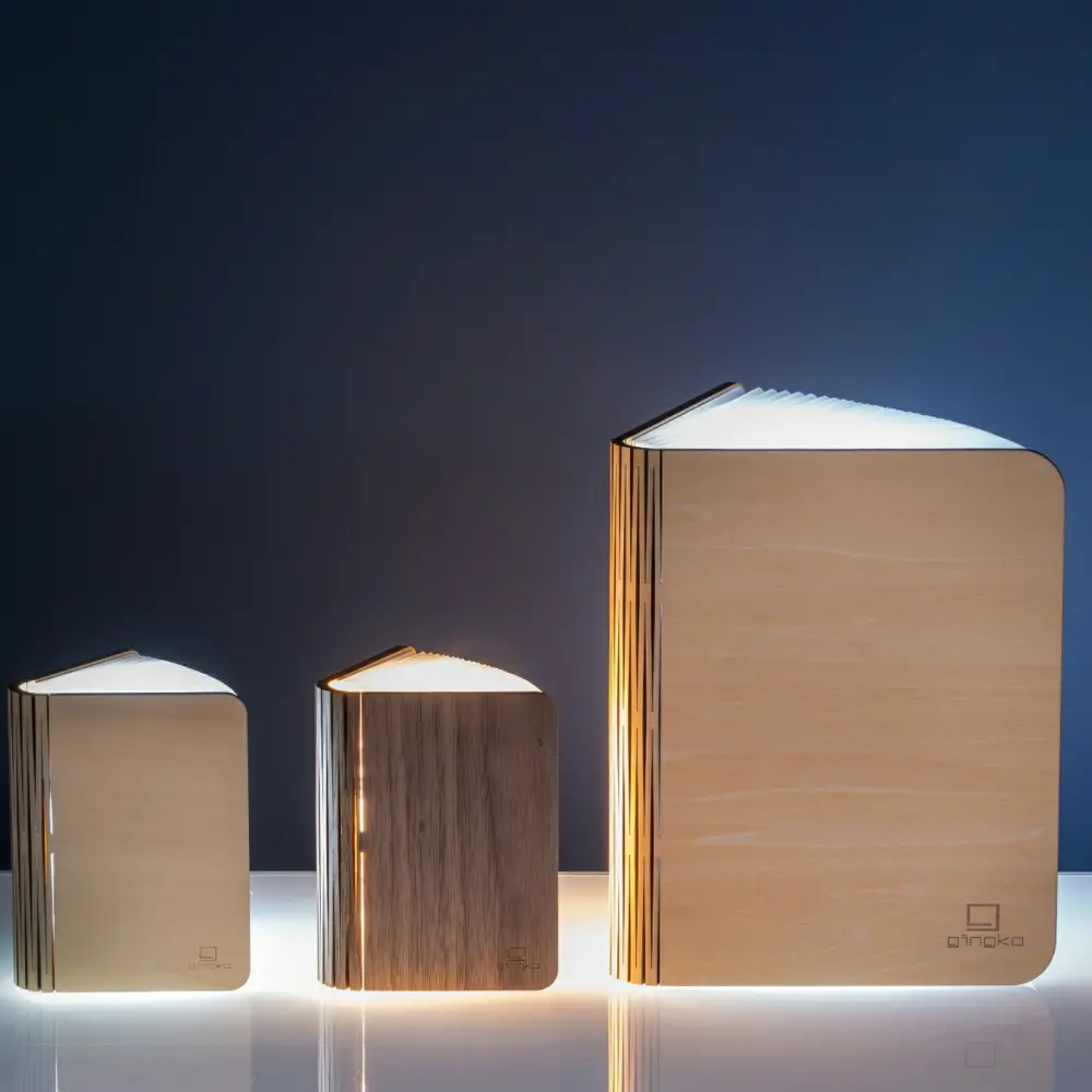 Mini Lampa książka Smart Book Maple - wykończenie naturalne drewno - obrazek 4