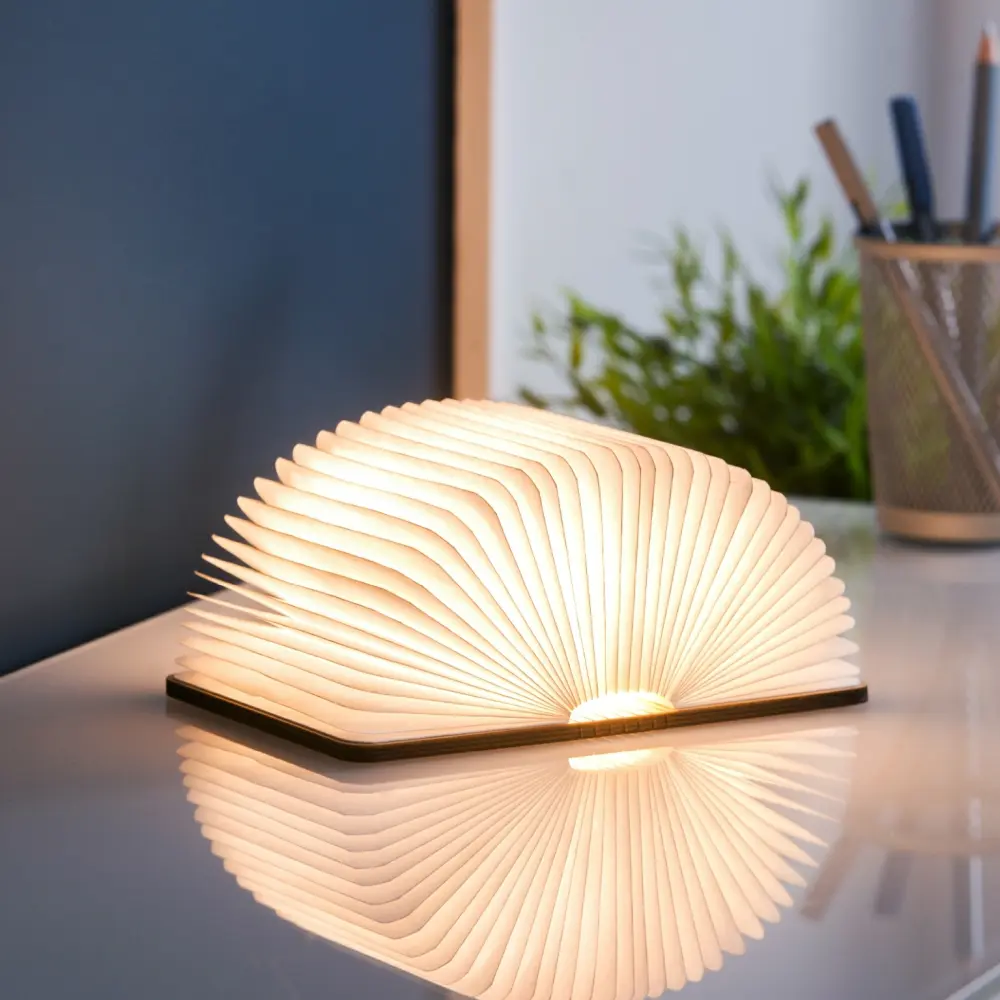Mini Lampa książka Smart Book Maple - wykończenie naturalne drewno - obrazek 6