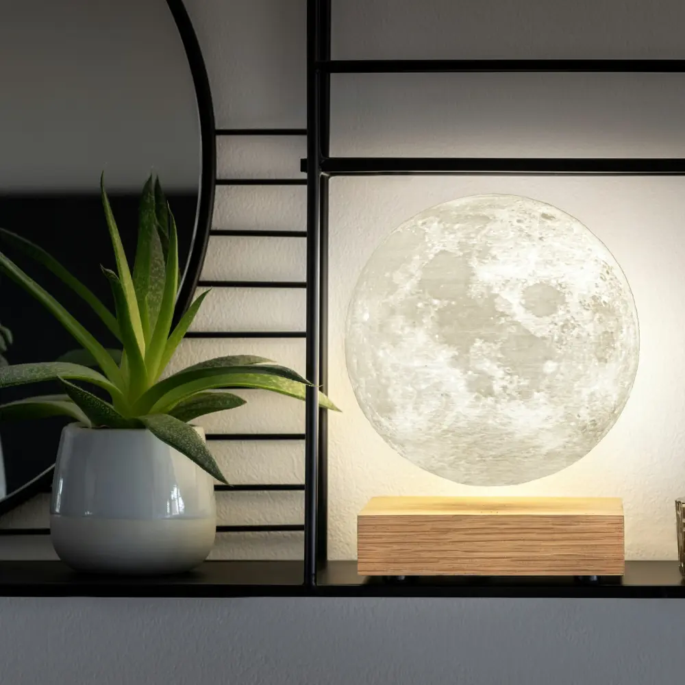 Lampa Smart Moon White Ash Wood - obrazek 2