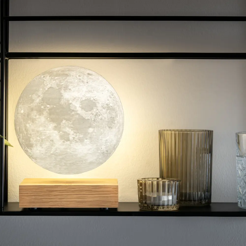 Lampa Smart Moon White Ash Wood - obrazek 3