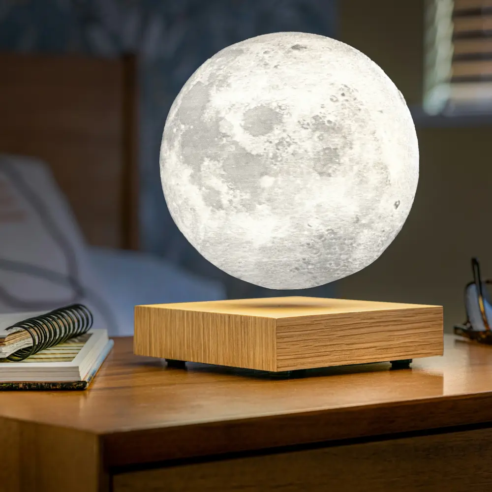 Lampa Smart Moon White Ash Wood - obrazek 5