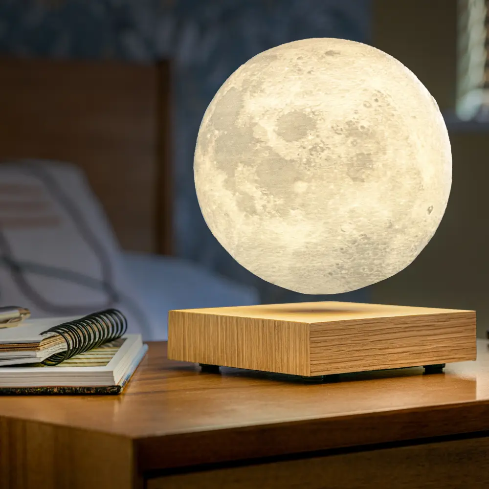 Lampa Smart Moon White Ash Wood - obrazek 6