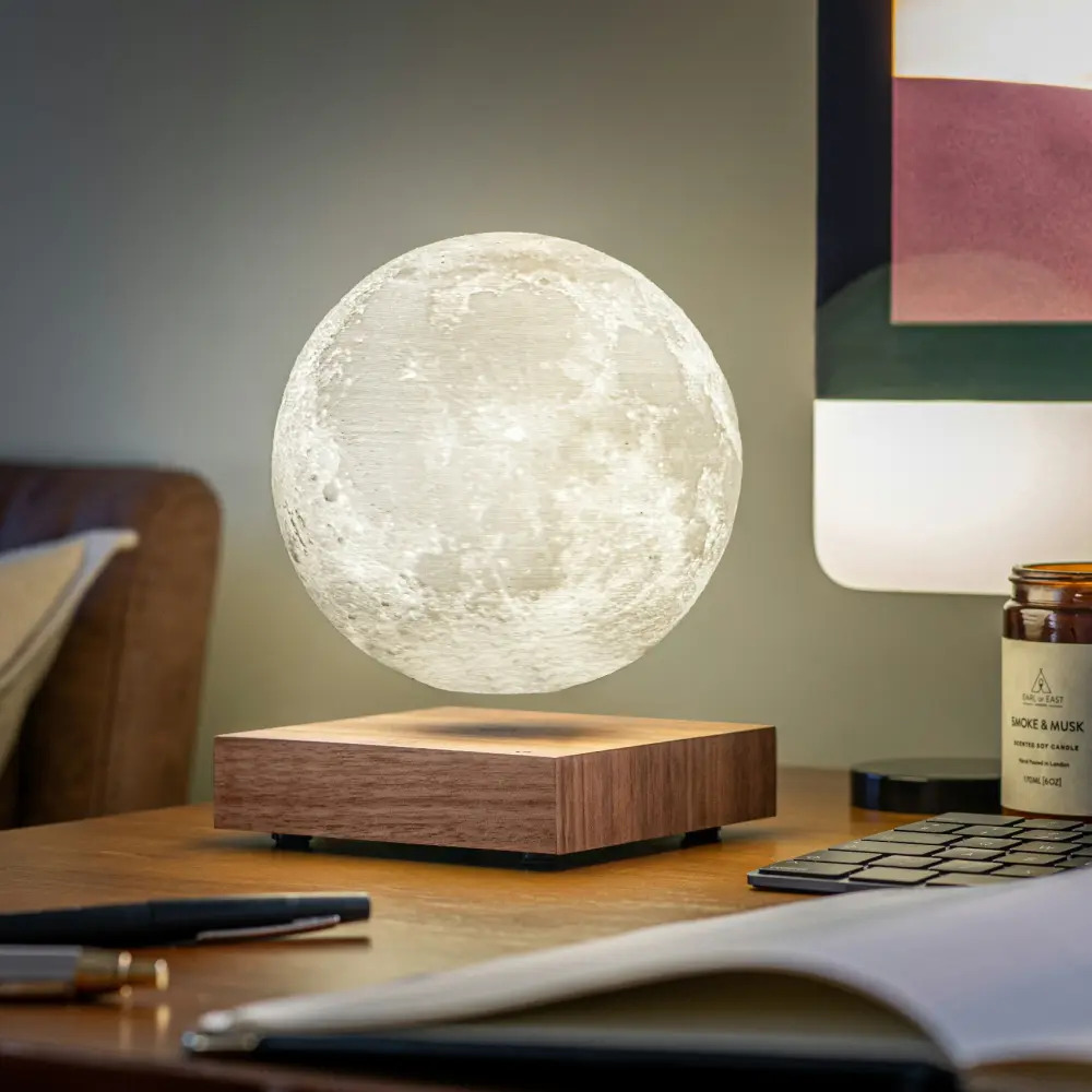 Lampa Smart Moon Natural Walnut Wood - obrazek 9