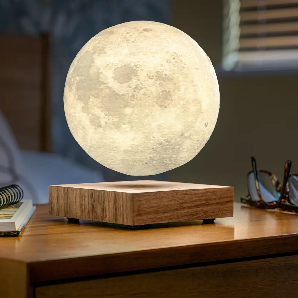 Lampa Smart Moon Natural Walnut Wood - obrazek 10