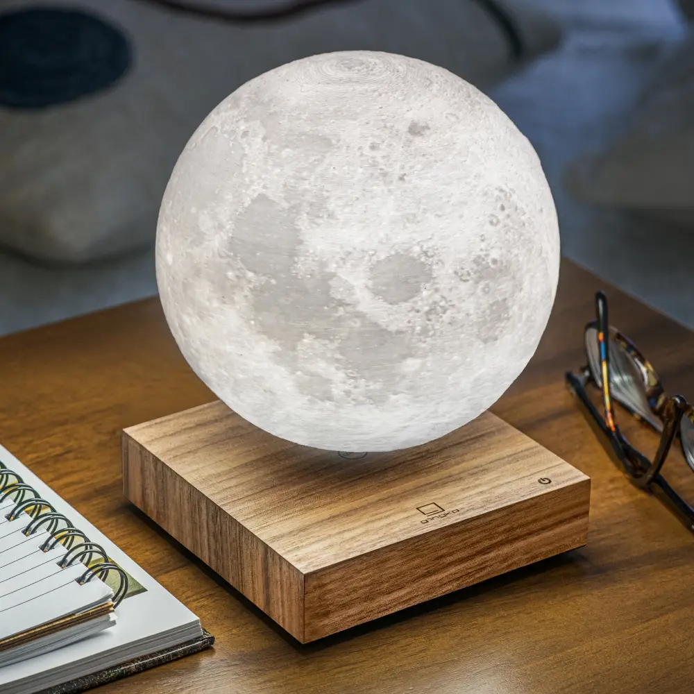 Lampa Smart Moon Natural Walnut Wood - obrazek 3