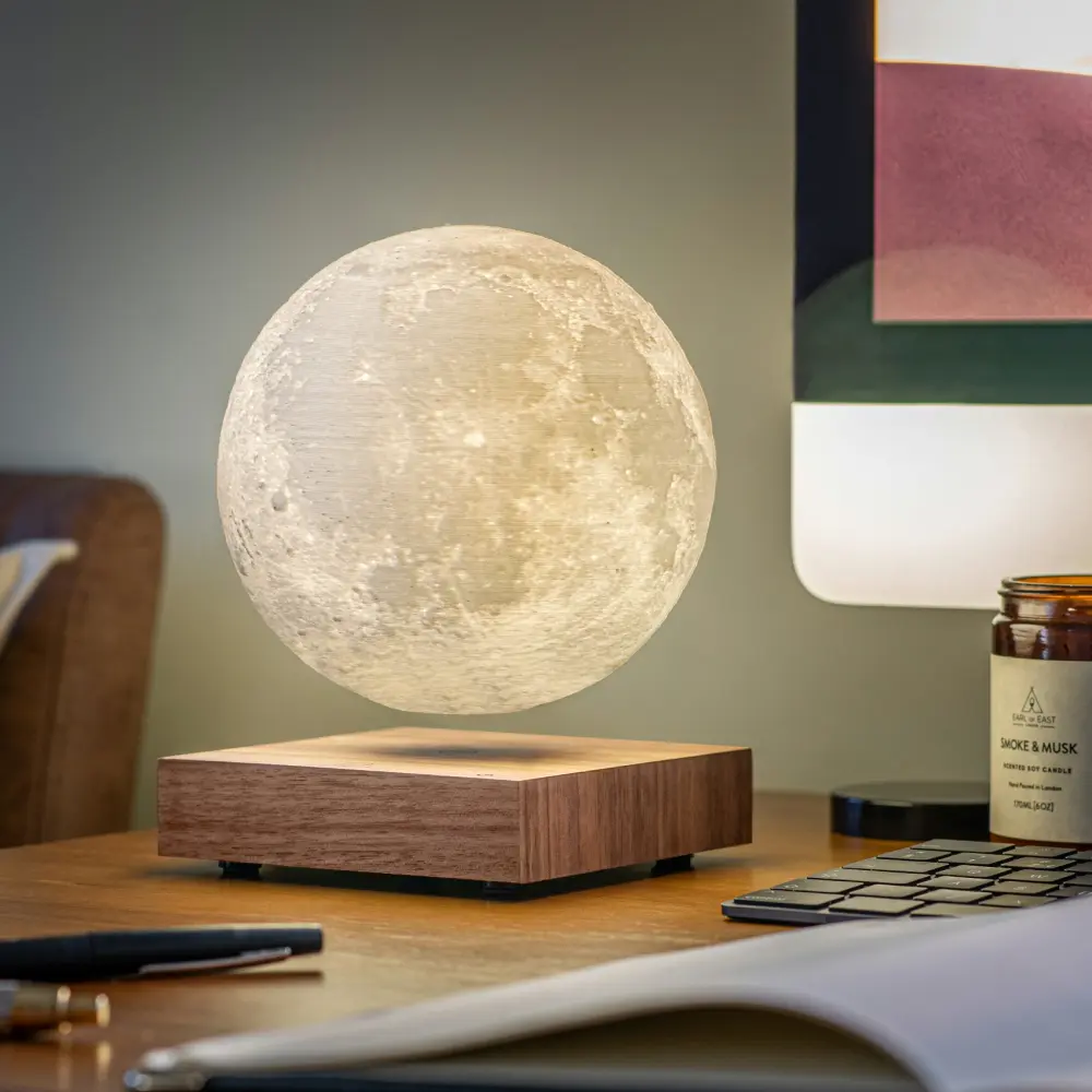 Lampa Smart Moon Natural Walnut Wood - obrazek 4