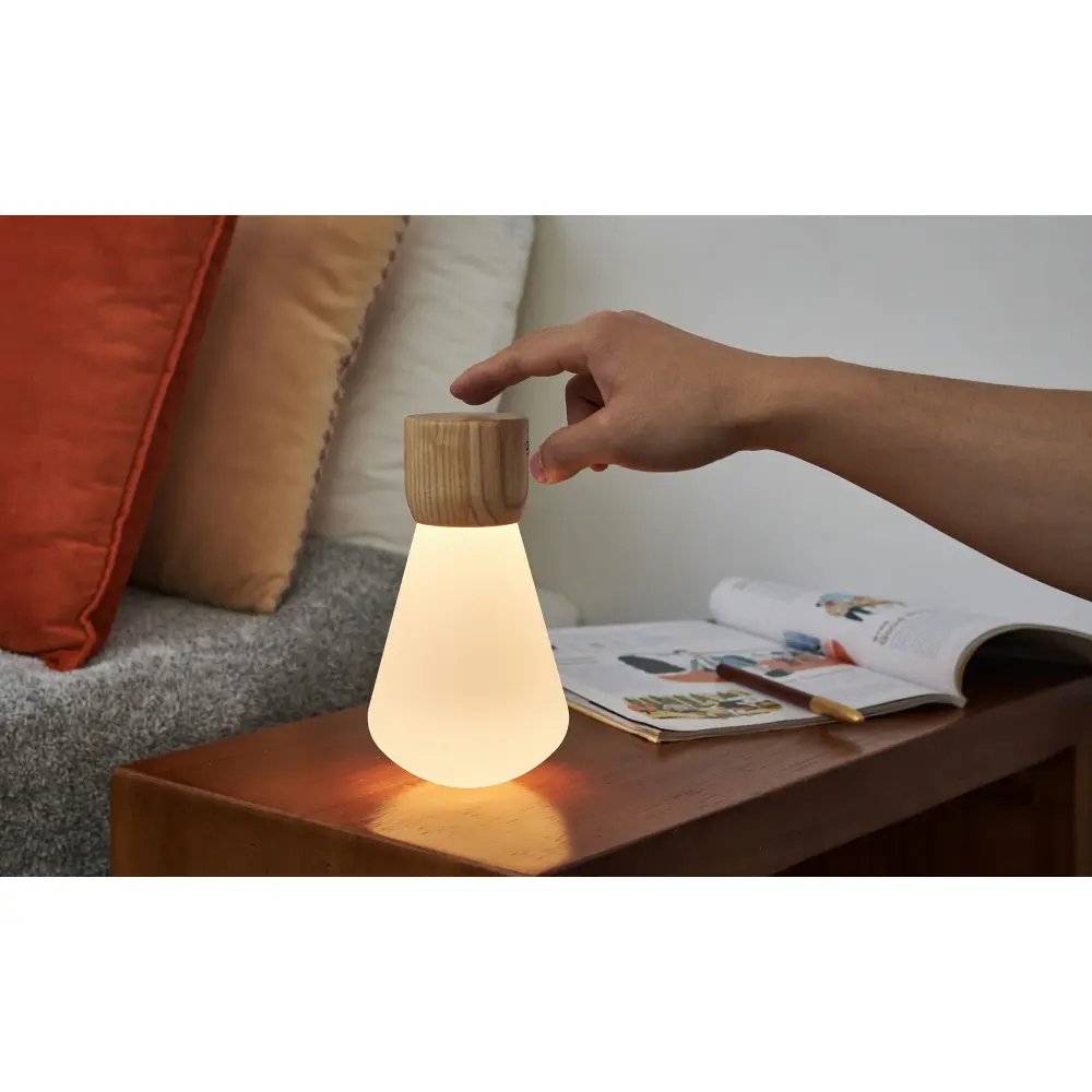 Mini Lampa Żarówka White Ash Wood - obrazek 2