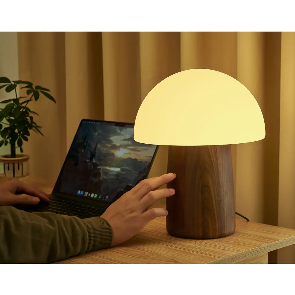 Duża Lampa Alice Mushroom White Ash Wood - obrazek 2