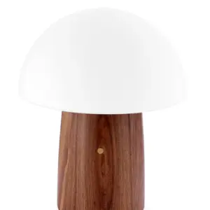 Duża Lampa Alice Mushroom Natural Walnut Wood