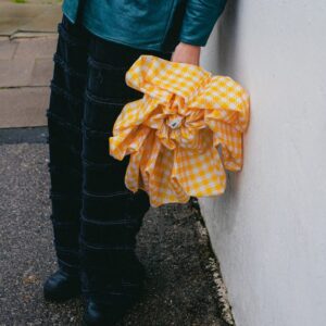 Parasol Compact Tweed & Check Kratka Gingham Żółty - Thumbnail Image 2