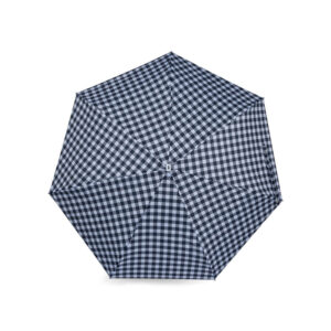 Parasol Compact Tweed & Check Kratka Gingham Czarny - Thumbnail Image 1
