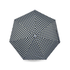 Parasol Compact Tweed & Check Kratka Gingham Czarny-limonkowy - Thumbnail Image 1