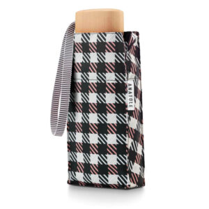 Parasol Compact Tweed & Check Kratka Gingham Różowy-czarny - Thumbnail Image 2