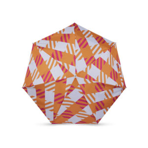 Parasol Compact Tweed & Check Kratka Gingham Oversize Pomarańczowo-fioletowy - Thumbnail Image 1