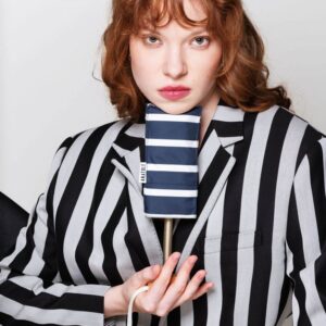 Parasol Compact Stripes Granatowe paski - Thumbnail Image 3