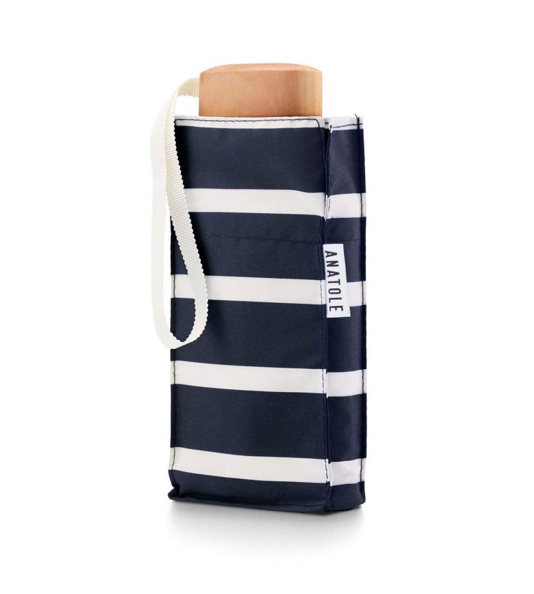 Parasol Compact Stripes Granatowe paski - obrazek 2