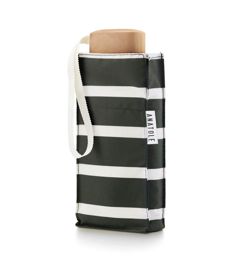 Parasol Compact Stripes Zielone paski - obrazek 2