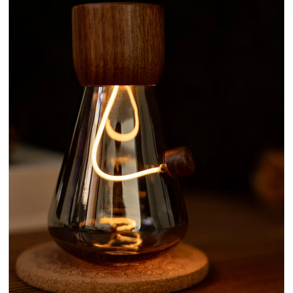 Lampa Opal Drift Natural Walnut Wood