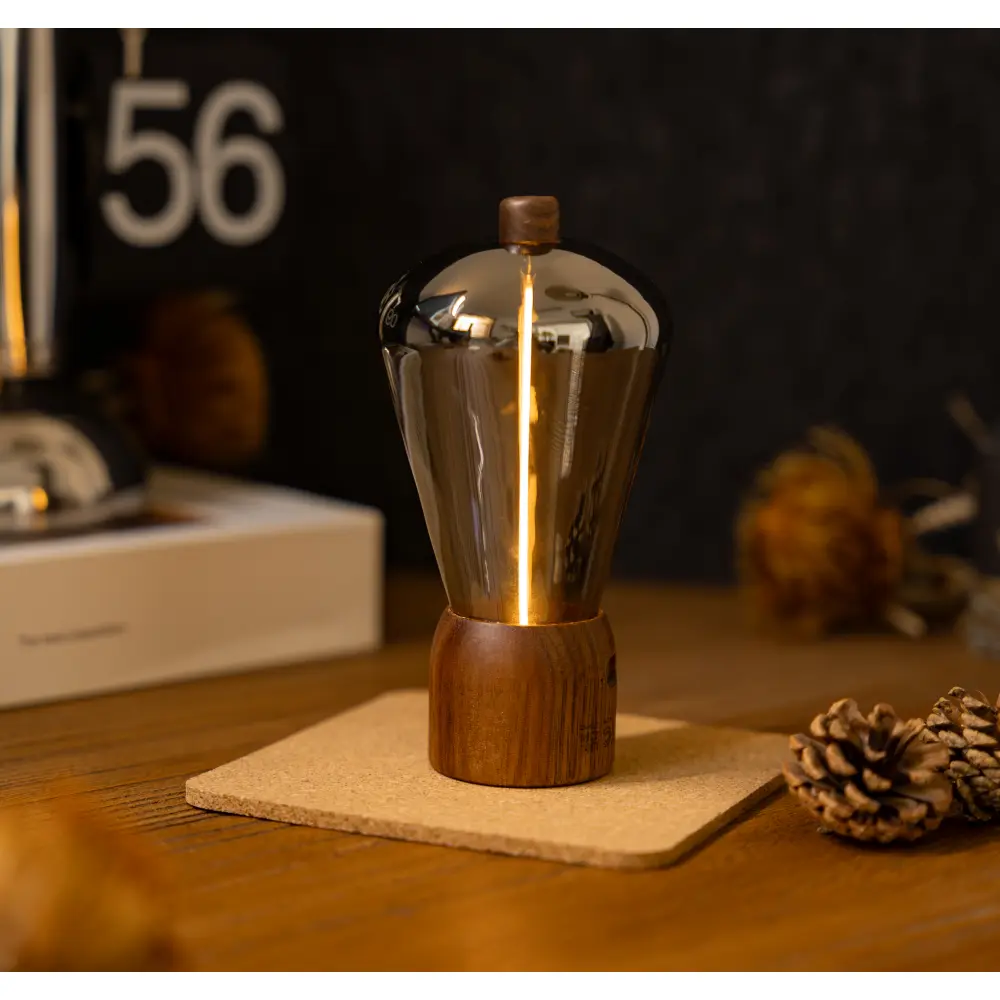 Lampa Opal Drift Natural Walnut Wood - obrazek 15