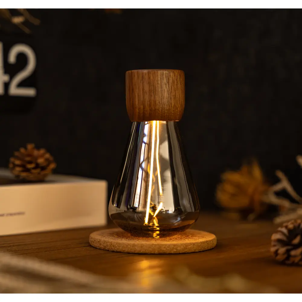 Lampa Opal Drift Natural Walnut Wood - obrazek 12