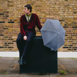 Parasol Compact Tweed & Check Kratka Gingham Czarny - Thumbnail Image 5