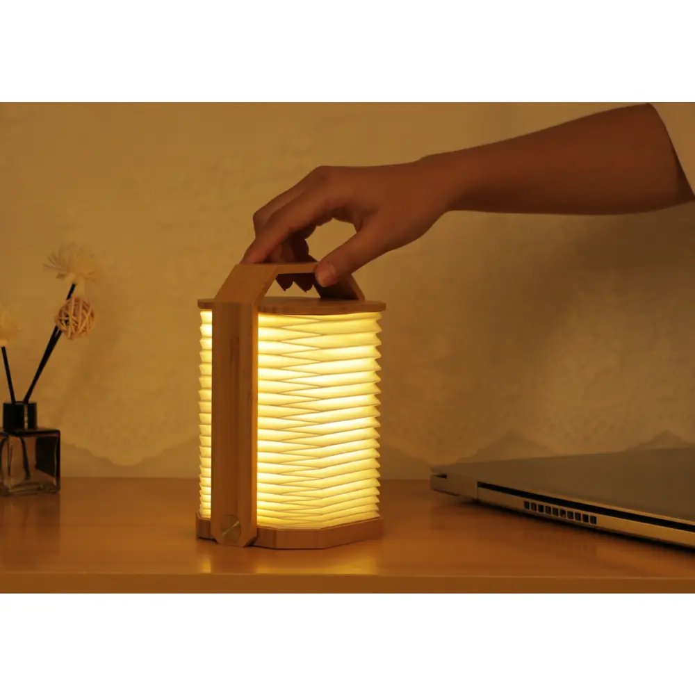 Lampa Smart Origami Natural Bamboo Wood - obrazek 11
