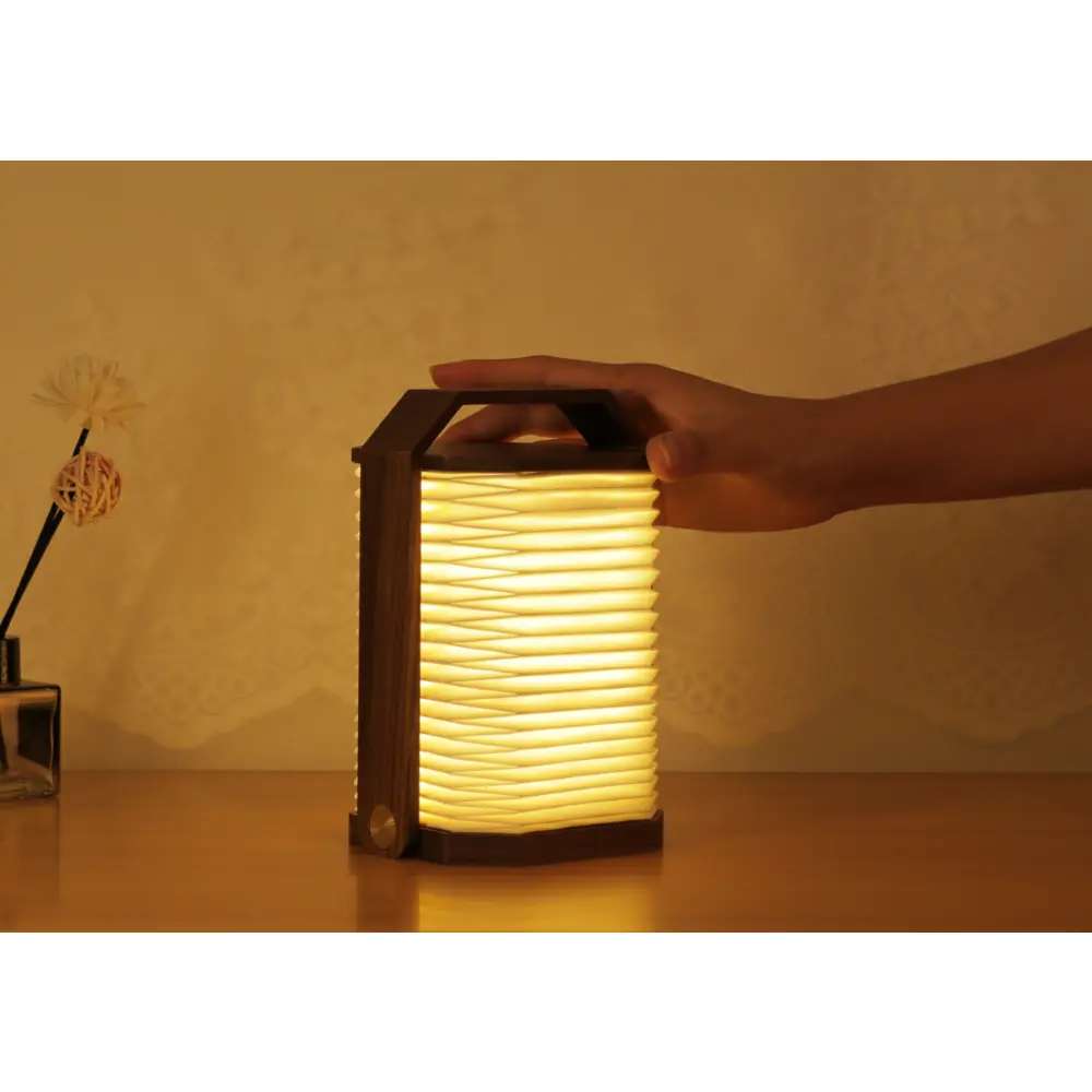 Lampa Smart Origami Natural Walnut Wood - obrazek 8