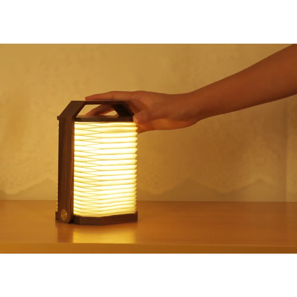 Lampa Smart Origami Natural Walnut Wood - obrazek 9