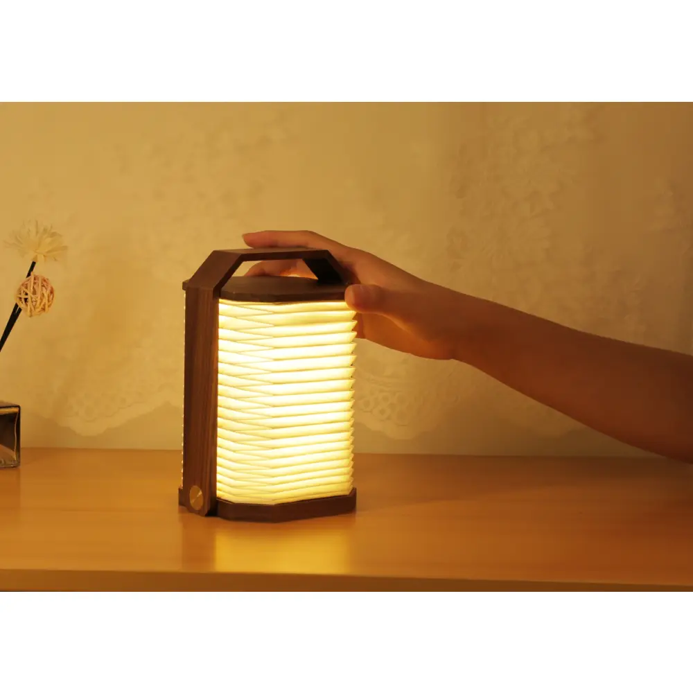 Lampa Smart Origami Natural Walnut Wood - obrazek 10