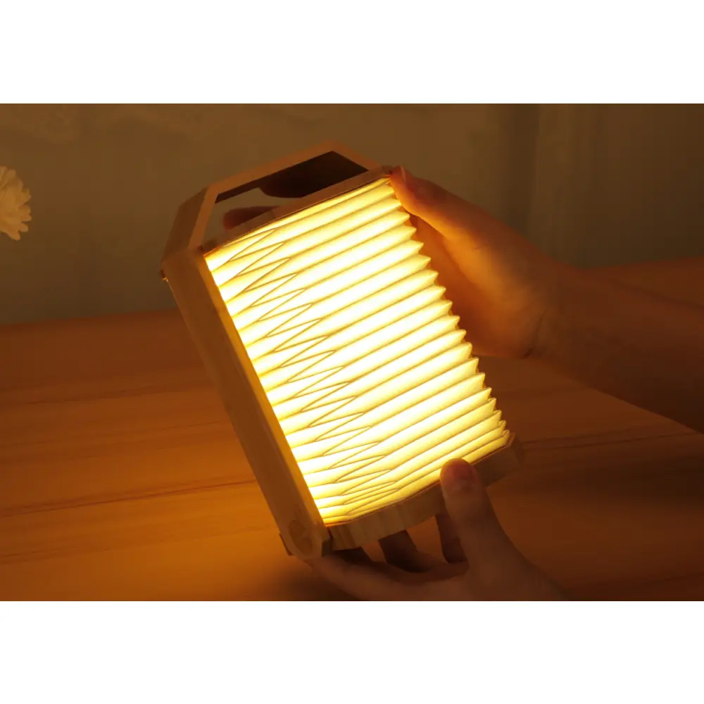 Lampa Smart Origami Natural Bamboo Wood - obrazek 2