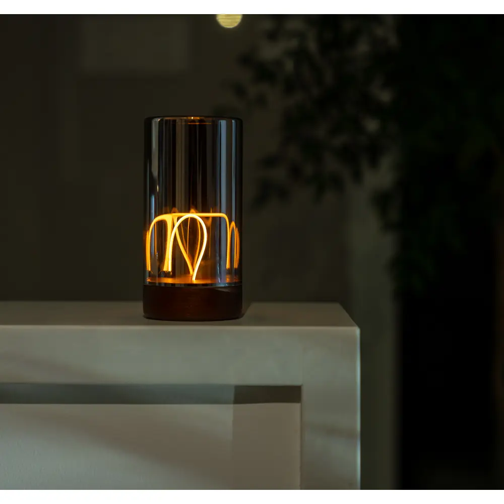 Lampa Solis Drift Natural Walnut Wood - obrazek 5